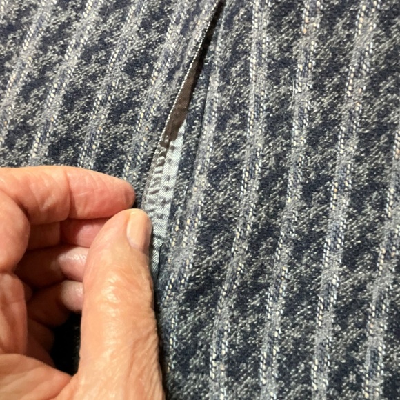 DELMOD Vintage Wool Blend Fully Lined Houndstooth 3 Button Blazer Turn Up Cuffs - Picture 11 of 12